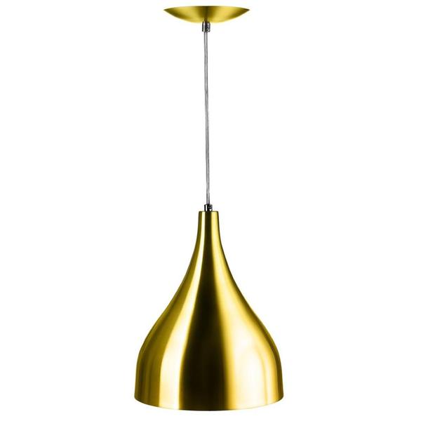 Imagem de Lustre Pendente Gota Media De Alumínio 30cm Dourado