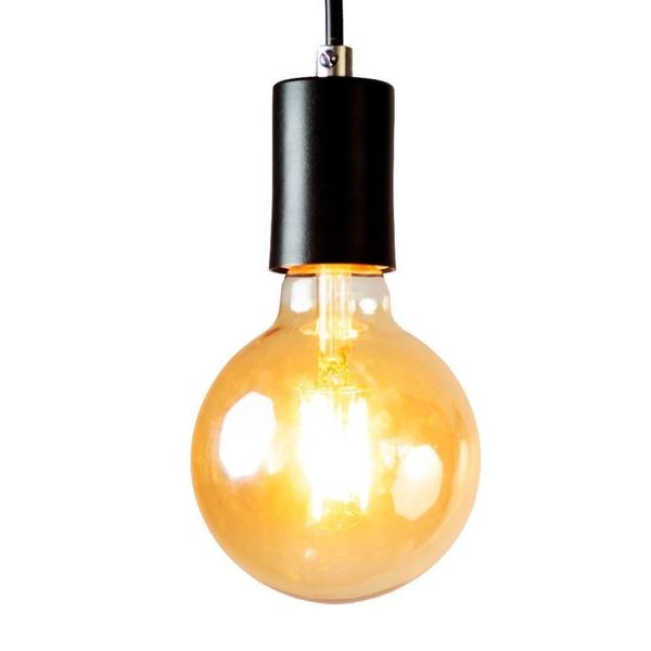 Imagem de Lustre Pendente Industrial Preto Para Cozinha