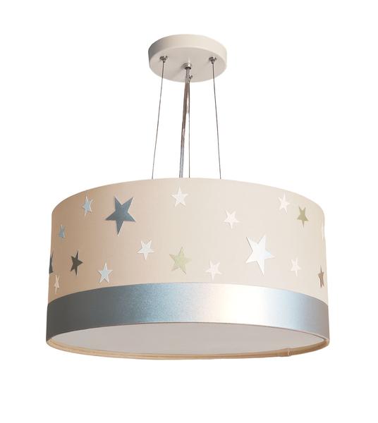 Imagem de Lustre Pendente Infantil Estrelas Cúpula 30x15 2e27 Cru