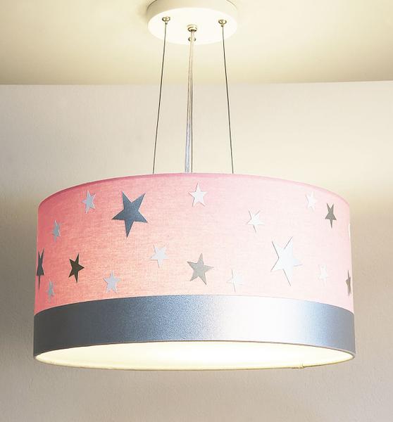 Imagem de Lustre Pendente Infantil Estrelas Cúpula 30x15 2E27