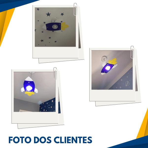 Imagem de Lustre Pendente Infantil Foguete - Quarto Menino Criança Kid