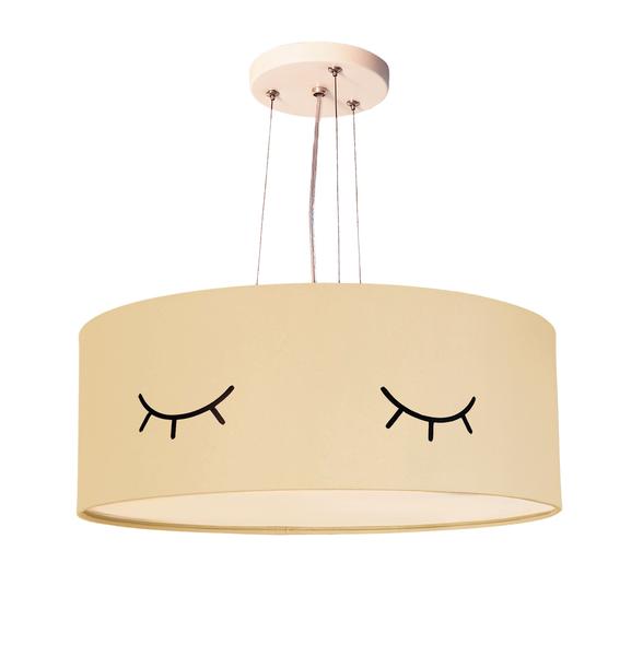 Imagem de Lustre Pendente Infantil Olhinho Cúpula 40x15 2e27 Bivolt Cru