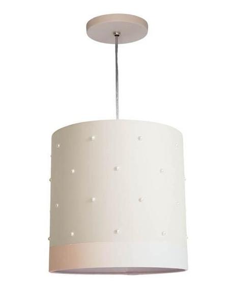 Imagem de Lustre Pendente Infantil Pérolas - 25X25 Branco