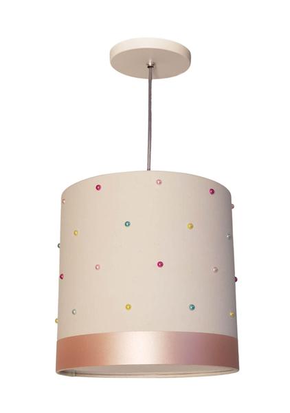 Imagem de Lustre Pendente Infantil Pérolas Coloridas - 25x25 Cru