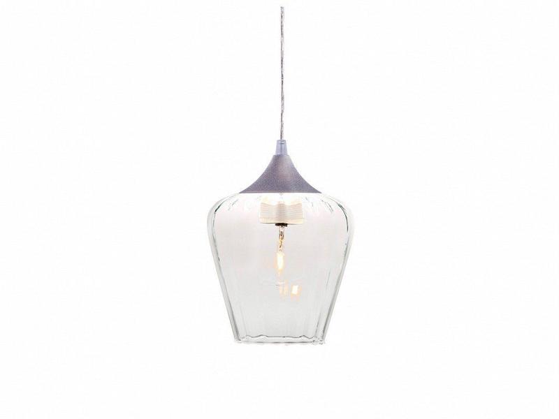 Imagem de Lustre Pendente Layla PP Canelado Transparente E27 Bivolt Taschibra