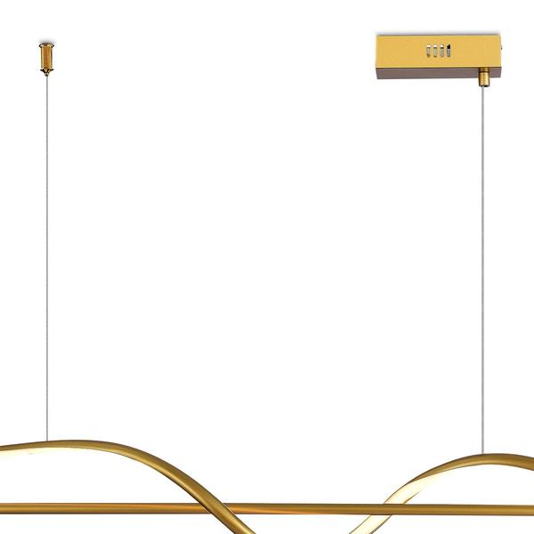 Imagem de Lustre Pendente Led 25w 3000k Dourado Fosco 120cm Arch Linear Bivolt