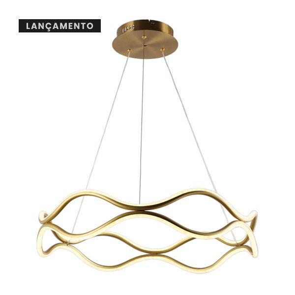 Imagem de Lustre pendente led matre ø60cm - dourado 36w