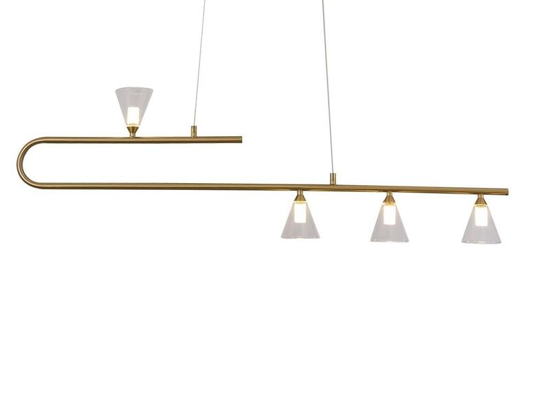 Imagem de Lustre Pendente Led Moderno Calix Dourado Bella OC019