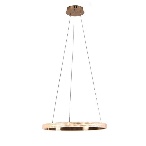 Imagem de Lustre Pendente Led Oca Dourado E Transparente Bella Gd001