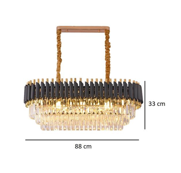 Imagem de Lustre Pendente Legitimo Cristal Luxuoso Sala Quarto 8 x E14