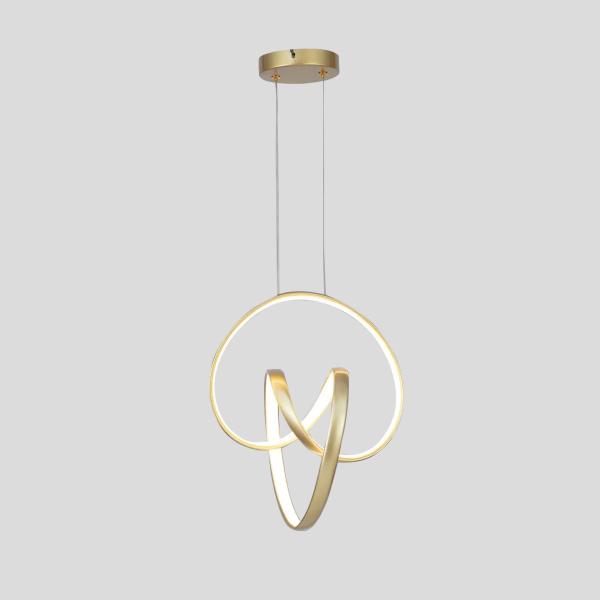 Imagem de Lustre Pendente Lumier Micenas 36W 30cm led 3temperaturas de cor moderno Dourado Bivolt