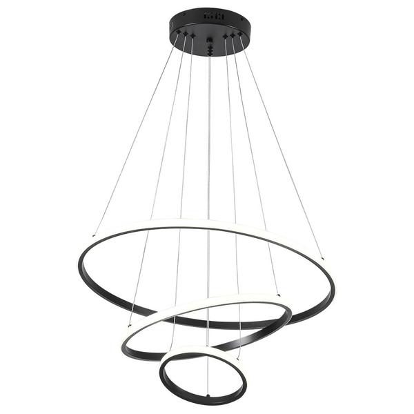 Imagem de Lustre Pendente Luminária 3 Aros Anéis Arcos Led 3em1 45W