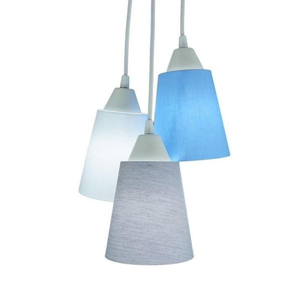 Imagem de Lustre Pendente Luminária De Teto Tons De Azul E Branco