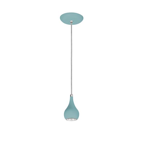 Imagem de Lustre Pendente Luminária Sala Jantar Quarto Design 5511 1 Lâmpada Gu10 Azul