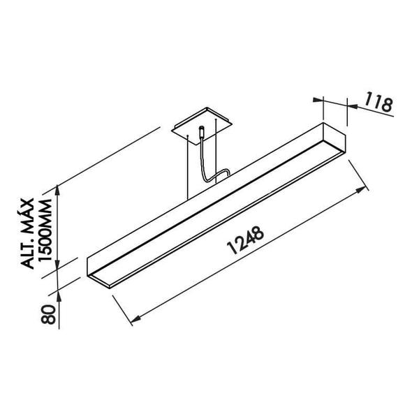 Imagem de Lustre Pendente Newline Sobrepor III IN40336 G13 Bivolt