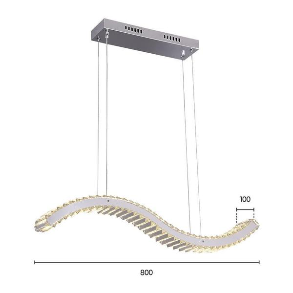 Imagem de Lustre Pendente Nitrolux Ltp-015 Cromado Led Bivolt