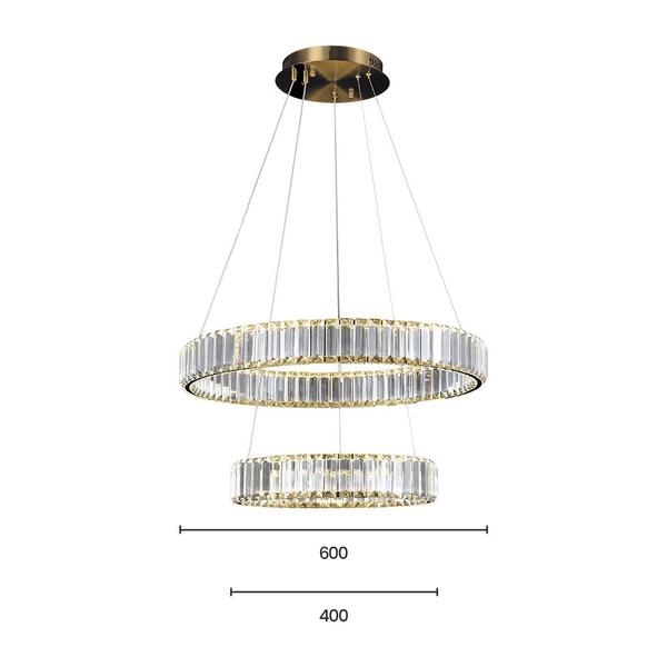 Imagem de Lustre Pendente Nitrolux LTP-019 Dourado Led Bivolt