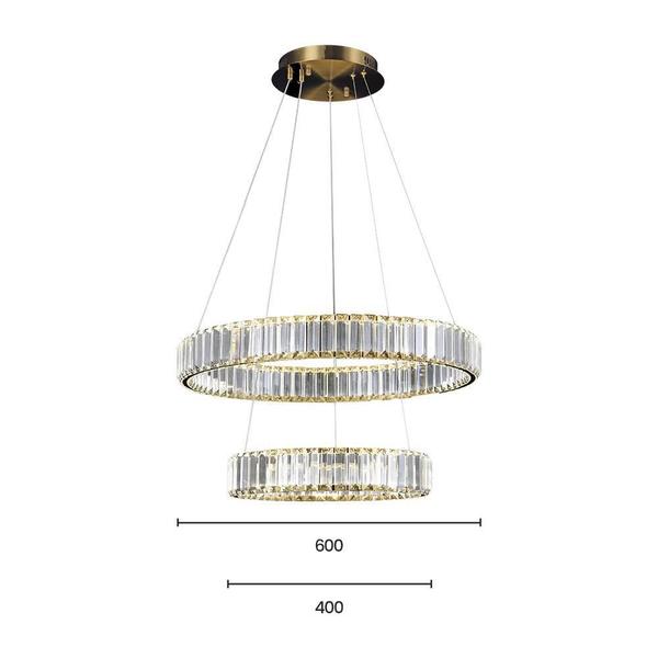 Imagem de Lustre Pendente Nitrolux Ltp-019 Dourado Led Bivolt