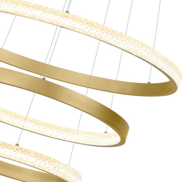 Imagem de Lustre Pendente Nordecor Bean 2459 Dourado Led Bivolt