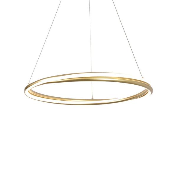 Imagem de Lustre Pendente Nordecor Euni 2871 60cm Dourado Fosco Led Bivolt