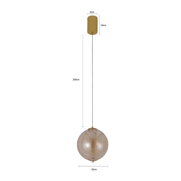 Imagem de Lustre Pendente Nordecor Janni 2886 Dourado Fosco Led Bivolt