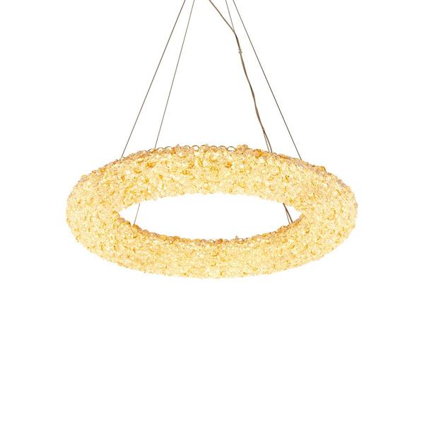 Imagem de Lustre Pendente Nordecor Jou 2771 60cm Dourado Brilho Led Bivolt