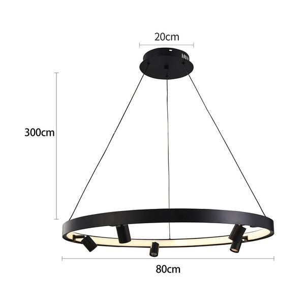 Imagem de Lustre Pendente Nordecor Lilla 2541 Preto Led Bivolt