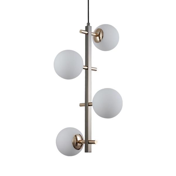 Imagem de Lustre Pendente Nordecor Romai Desa 2194 Preto Ônix / Dourado G9 Bivolt