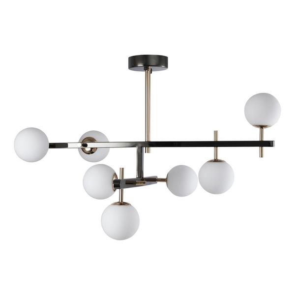 Imagem de Lustre Pendente Nordecor Romai Ori 2195 Preto Ônix / Dourado G9 Bivolt