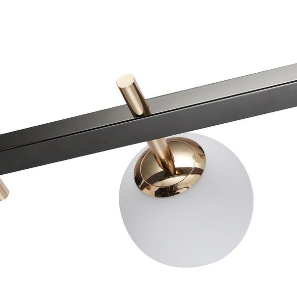 Imagem de Lustre Pendente Nordecor Romai Tes 2198 Preto Ônix / Dourado G9 Bivolt