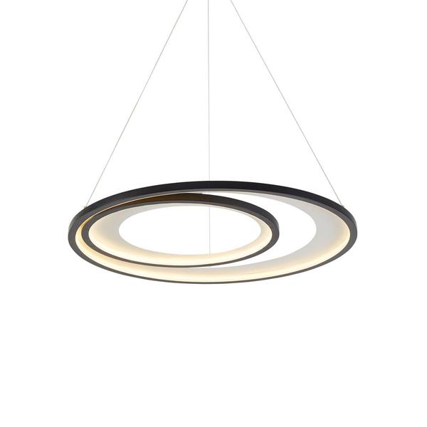 Imagem de Lustre Pendente Nordecor Zahal 2506 Preto Led Bivolt