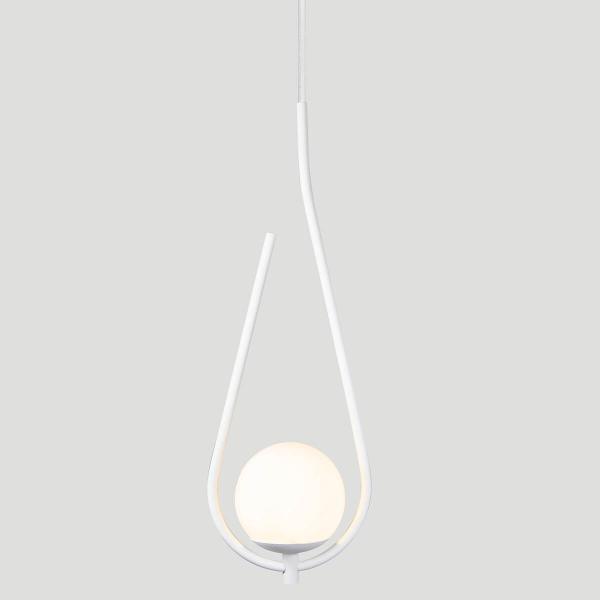 Imagem de Lustre Pendente ON DROP - BRANCO com globo de vidro Branco