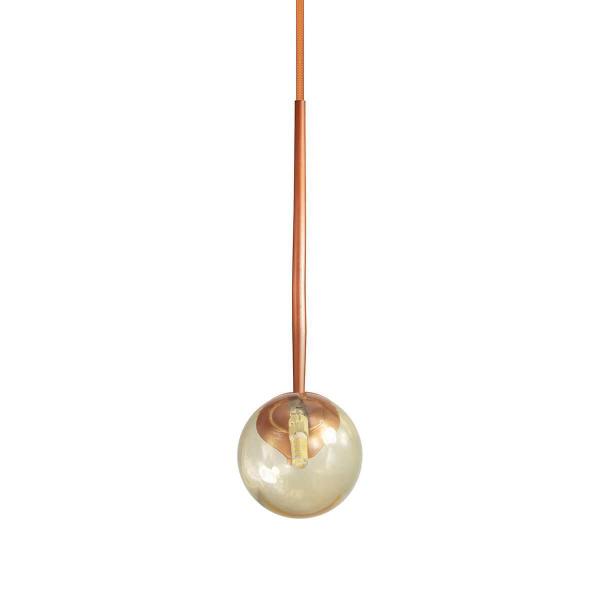 Lustre Pendente On Ly - Bronze Com Globo De Vidro Âmbar - Trybo Imagem de Lustre Pendente On Ly - Bronze Com Globo De Vidro Âmbar