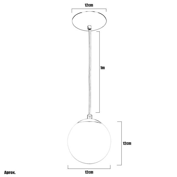 Imagem de Lustre Pendente Orby Bolinha Escovado