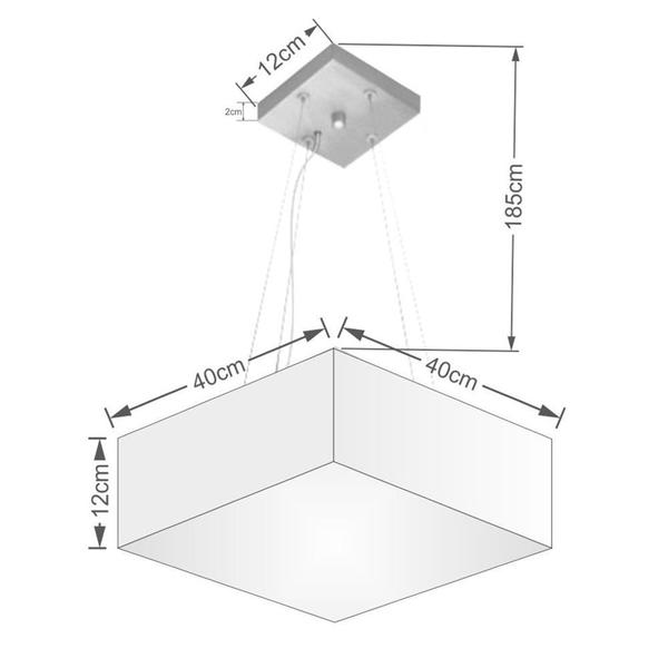 Imagem de Lustre Pendente Quadrado Café MJ-4194 Para Mesa de Jantar e Estar