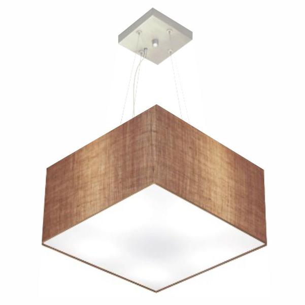 Imagem de Lustre Pendente Quadrado Palha MJ-4197 Para Mesa de Jantar e Estar