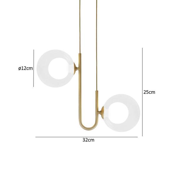 Imagem de Lustre Pendente Quality Orbit II 1553 Dourado / Transparente G9 Bivolt