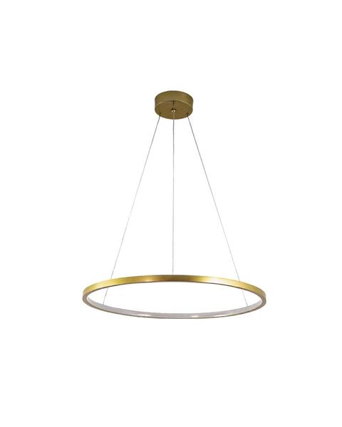 Imagem de Lustre Pendente Redondo Circular Arco Anel Aro Led 60cm 28W 3000K Dourado 422