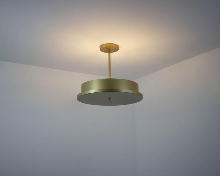 Imagem de Lustre Pendente Redondo Quarto de Bebê 40cm Dourado 110