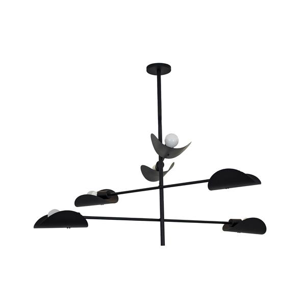 Imagem de Lustre Pendente Remo Trio Articulável Industrial Preto 1,20 Metro 698