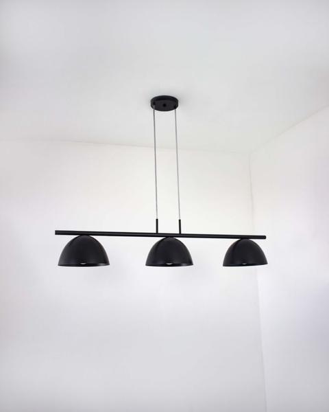 Imagem de Lustre Pendente Retangular Industrial 1 Metro Preto 376