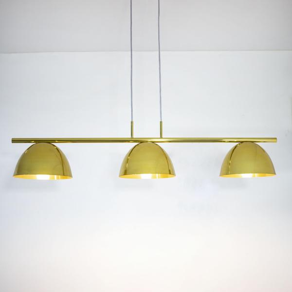 Imagem de Lustre Pendente Retangular Industrial 1,20cm Dourado Polido 633