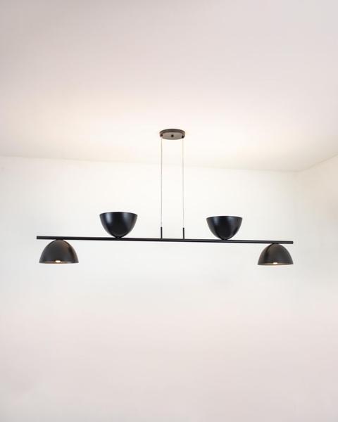 Imagem de Lustre Pendente Retangular Industrial 1,20cm Preto 630