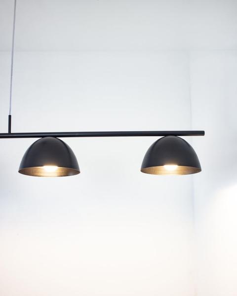 Imagem de Lustre Pendente Retangular Industrial 1,20cm Preto 631