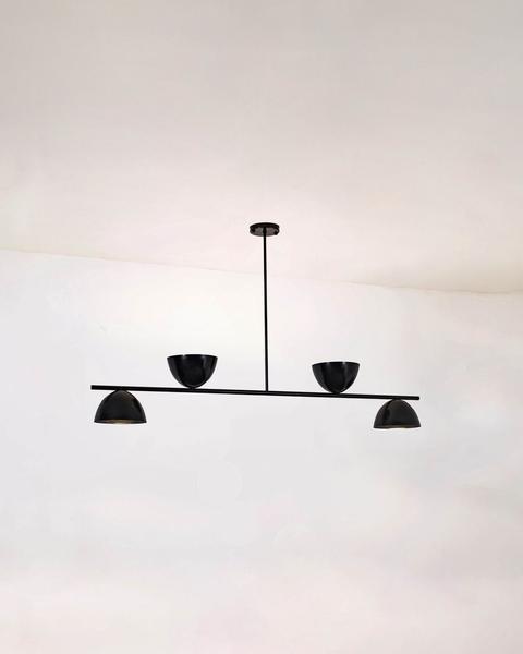 Imagem de Lustre Pendente Retangular Industrial 1,20cm Preto 632