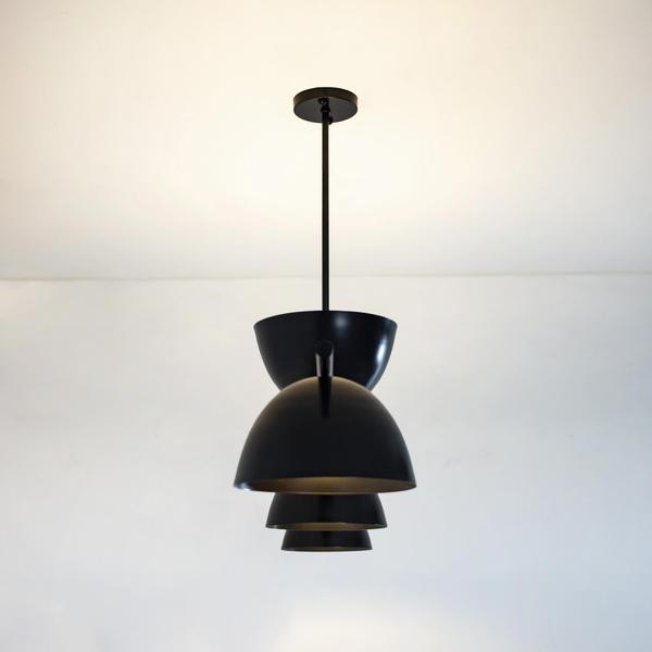 Imagem de Lustre Pendente Retangular Industrial 1,50cm Preto 665