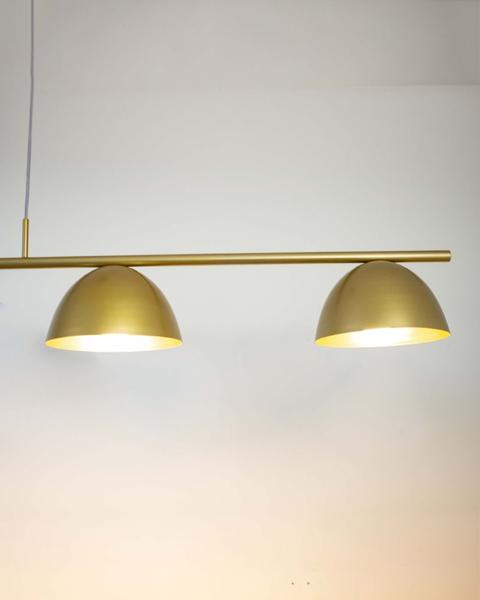 Imagem de Lustre Pendente Retangular Industrial Dourado 1,30cm 488