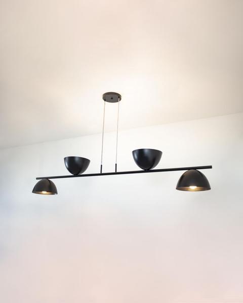 Imagem de Lustre Pendente Retangular Industrial Preto 374