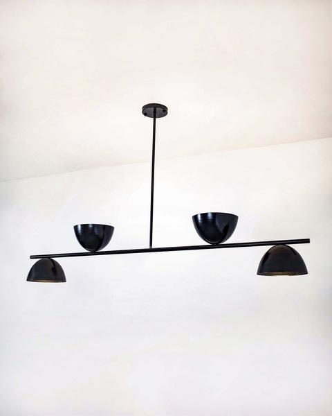 Imagem de Lustre Pendente Retangular Industrial Preto 627