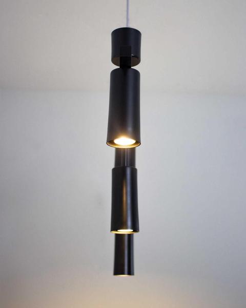 Lustre Pendente Retangular Industrial Tubo Cilindro 1,70m Preto 626 - ILUMINAMUNDO Imagem de Lustre Pendente Retangular Industrial Tubo Cilindro 1,70m Preto 626